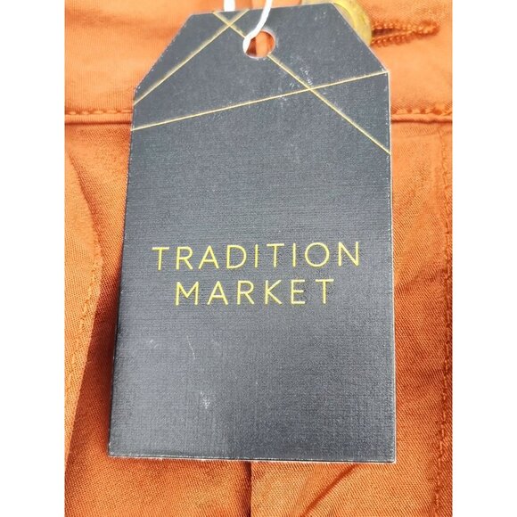 Summum Women's Silky Wide Leg Broek Brown Cotton Pants Size 34 - Picture 7 of 14